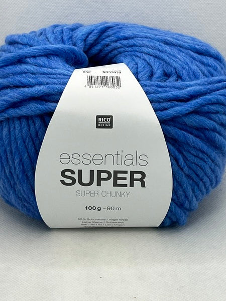 Rico Essentials Super Super Chunky Yarn 100g - Blue 042 — Material Needs