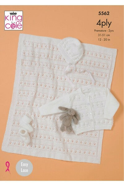 Knitting Pattern-King Cole Baby 4ply 5562