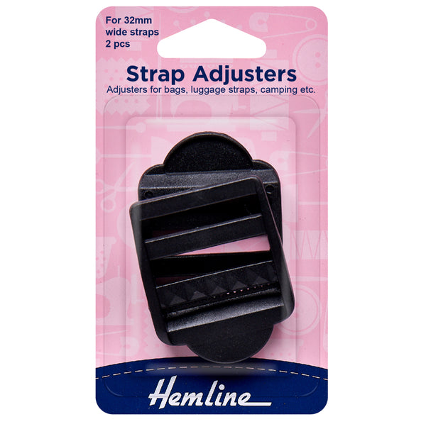 Hemline Strap Adjuters For 32mm Wide Straps 2 Pcs - H451.32.B