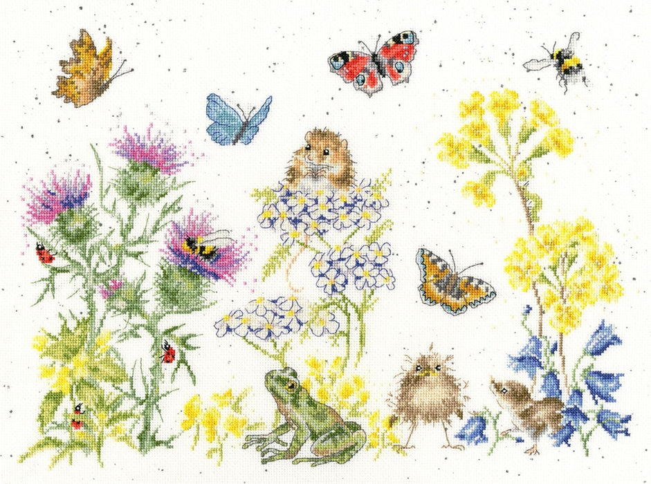 Bothy Threads Counted Cross Stitch Kit Wildflower Memories (Wrendale Design) XHD100