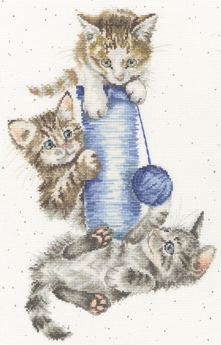 Bothy Threads Counted Cross Stitch Kit Three’s A Crowd (Wrendale Designs) XHD154