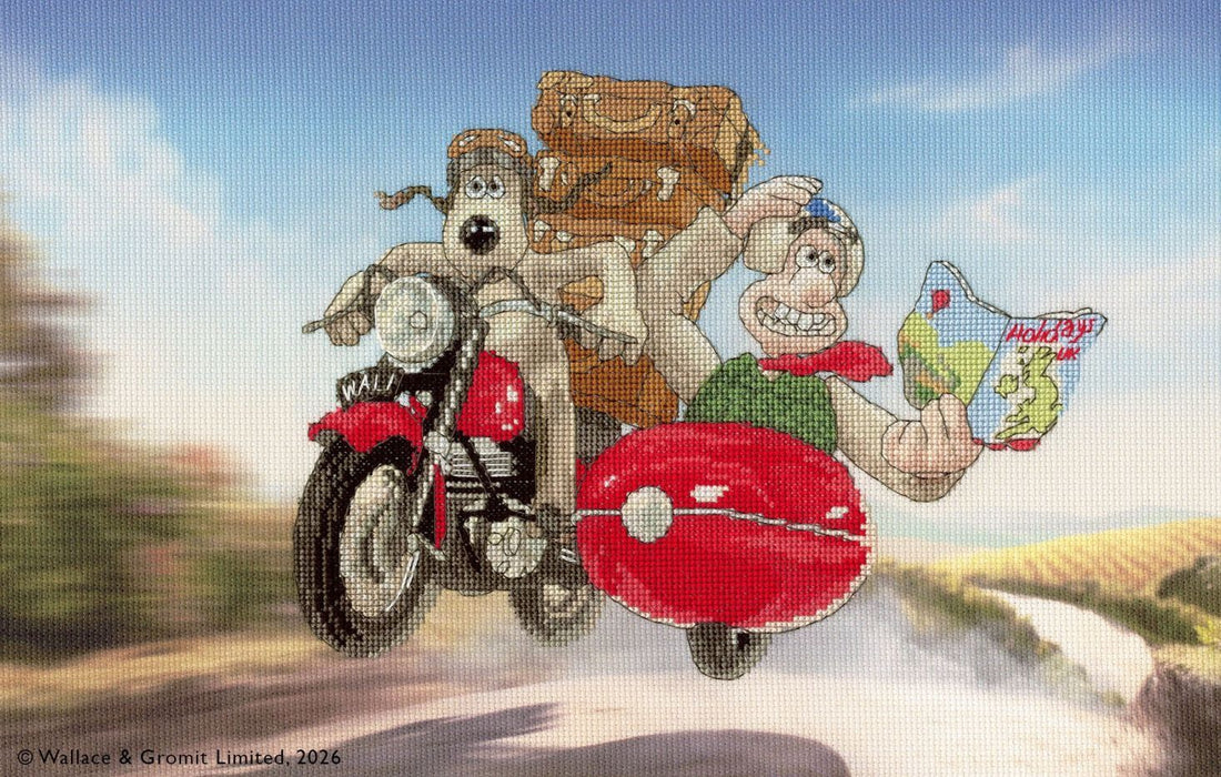 Bothy Threads Counted Cross Stitch Kit Wallace & Gromit Cracking Holidays! XWG6