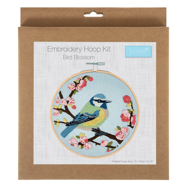 Trimits Embroidery Kit With Hoop Bird Blossom - TCK054