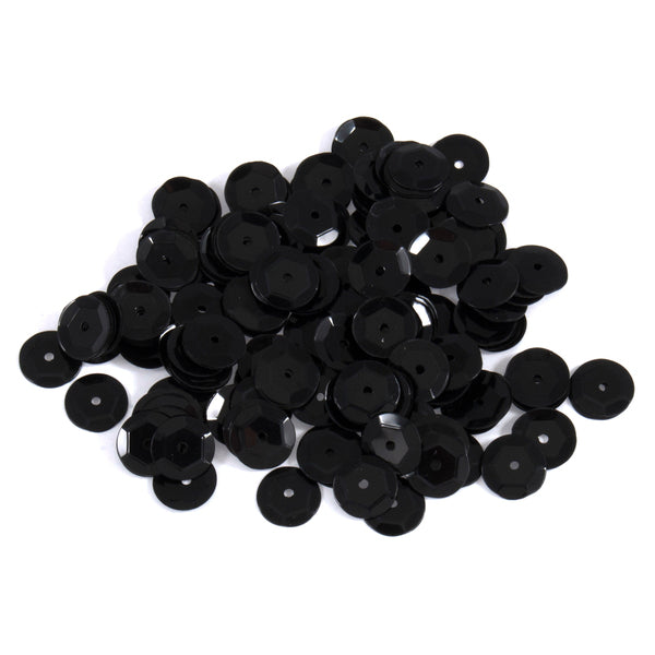 Trimits Sequins Cup 8mm Black - 280/06