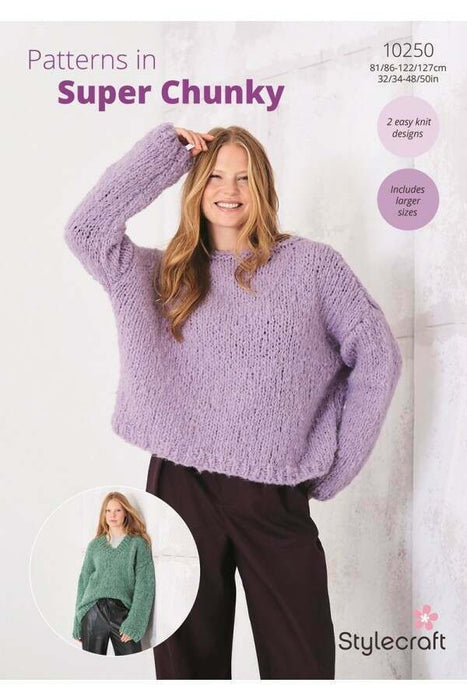Knitting Pattern Sweaters in Stylecraft Cloudlike Super Chunky 10250