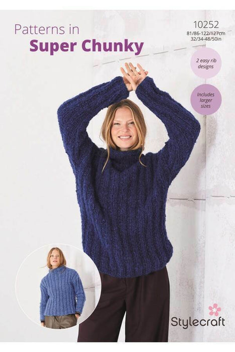 Knitting Pattern Sweaters in Stylecraft Cloudlike Super Chunky 10252
