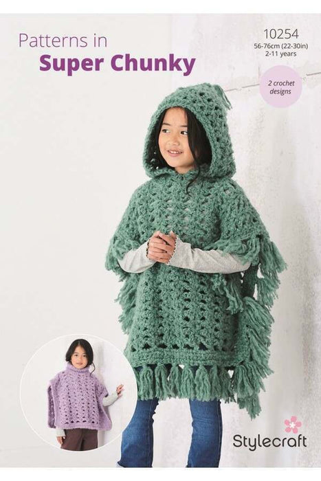 Crochet Pattern Ponchos in Stylecraft Cloudlike Super Chunky 10254