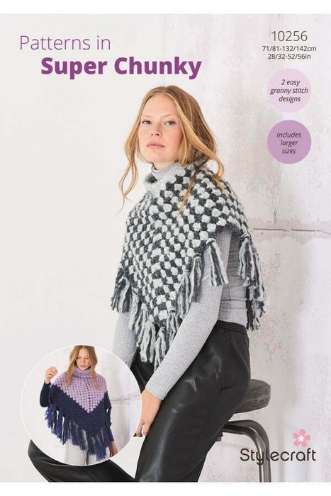 Crochet Pattern Ponchos in Stylecraft Cloudlike Super Chunky 10256