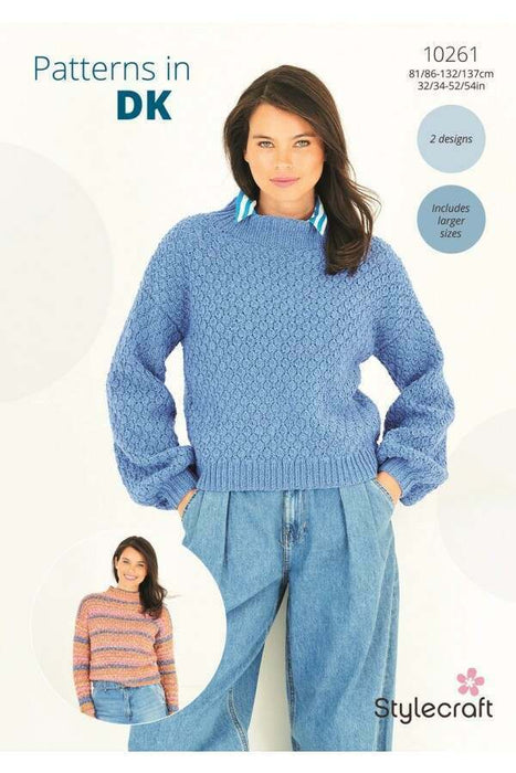 Knitting Pattern Sweaters in Stylecraft Recreate or Colourburst DK 10261