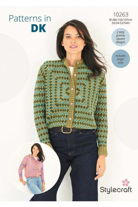 Crochet Pattern Granny Square Jackets in Stylecraft Recreate, Colourburst DK or Special DK 10263