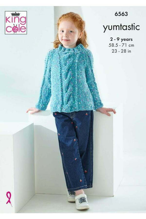 Knitting Pattern Child’s Sweaters in King Cole Yumtastic 6563