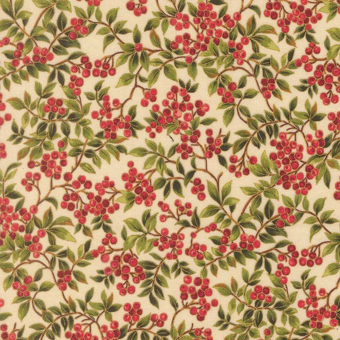 Merry Manor Metalic 2025 Christmas Collection By Moda Fabric - Per Half Metre