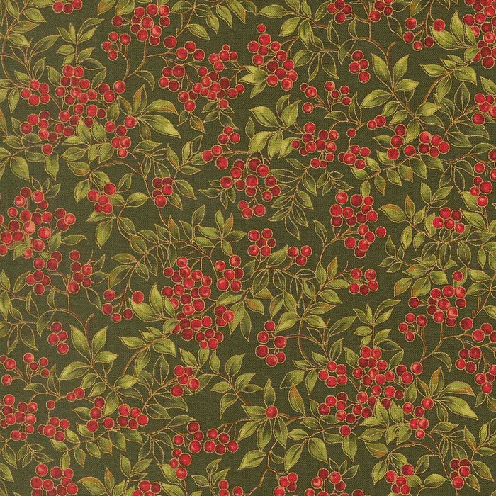 Merry Manor Metalic 2025 Christmas Collection By Moda Fabric - Per Half Metre