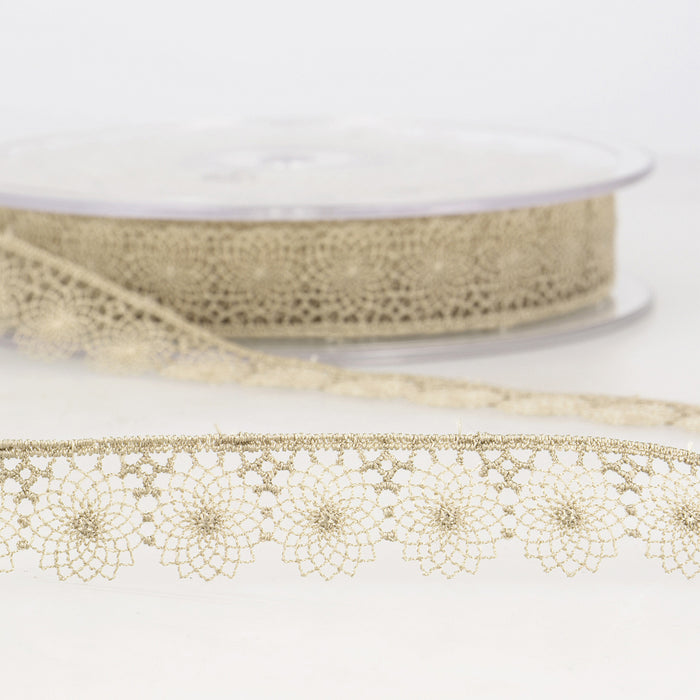 Stephanoise Lace Trimming Embroidered Tulle 16mm x 1 Metre S04115B000 - Various Colours