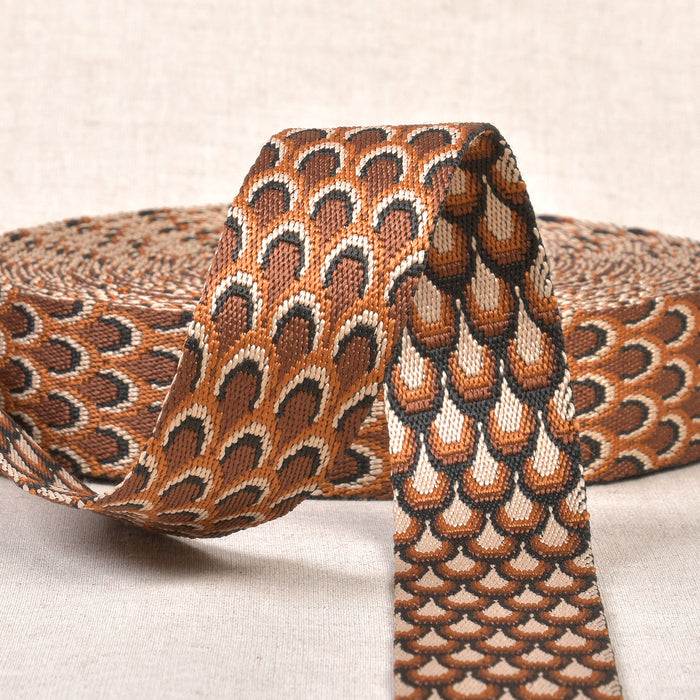 Stephanoise Webbing Peacock 38mm x 1 metre S01137F038 - 2 shades