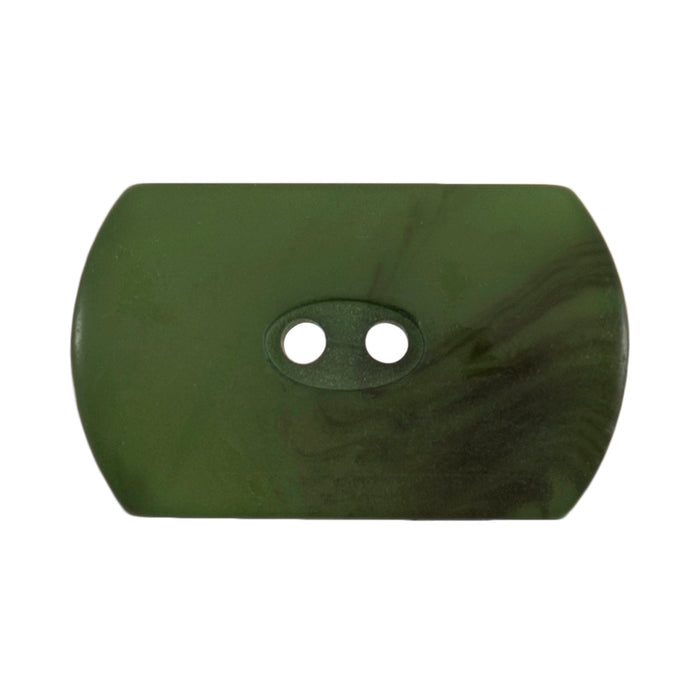 Buttons Green Round Ended Rectanular 23mm - Various Colours