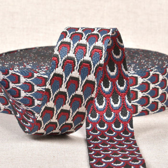 Stephanoise Webbing Peacock 38mm x 1 metre S01137F038 - 4 shades