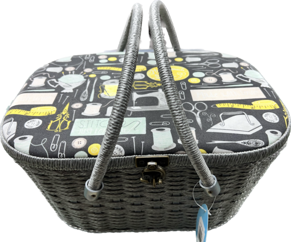 Sewing Box - Grey Basket Sewing Theme - HGLHB\471