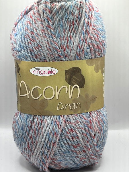 King Cole Acorn Aran Yarn 100 - Cranberry 4953
