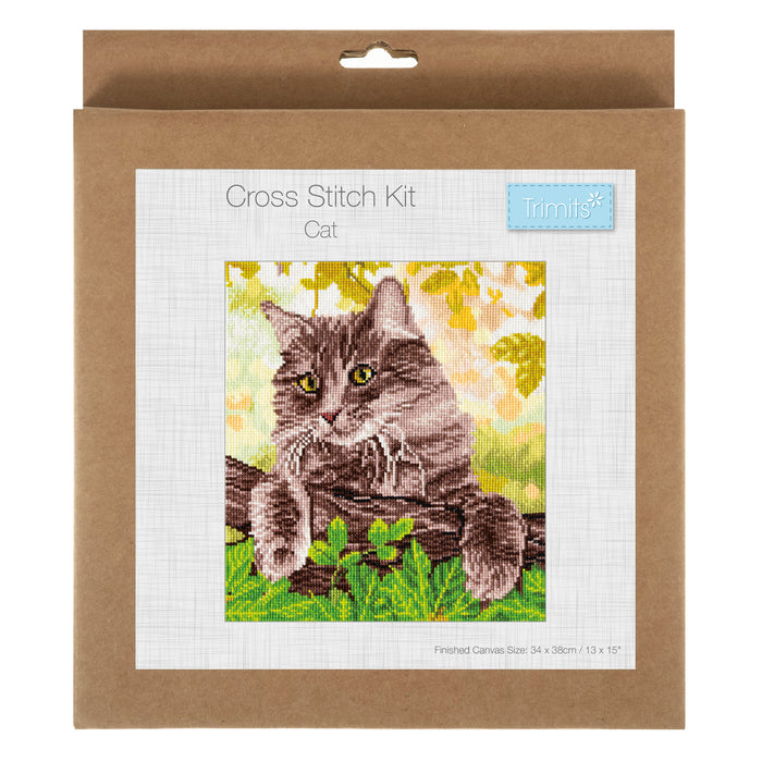 Trimits Counted Cross Stitch Kit Cat GCS135