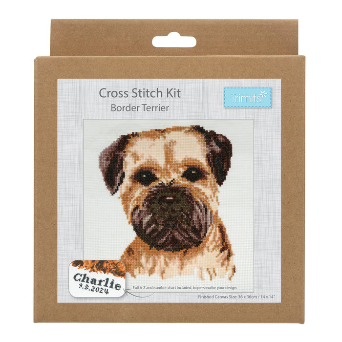 Trimits Counted Cross Stitch Kit Boarder Terrier GCS110