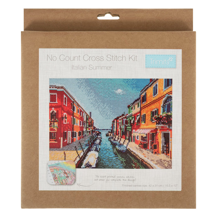 Trimits Printed Cross Stitch Kit 42 x 31cm Italian Summer GCSP3
