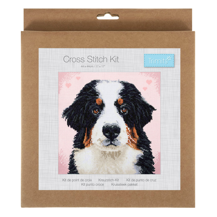 Trimits Counted Cross Stitch Kit 44 x 44cm Woof GCS194