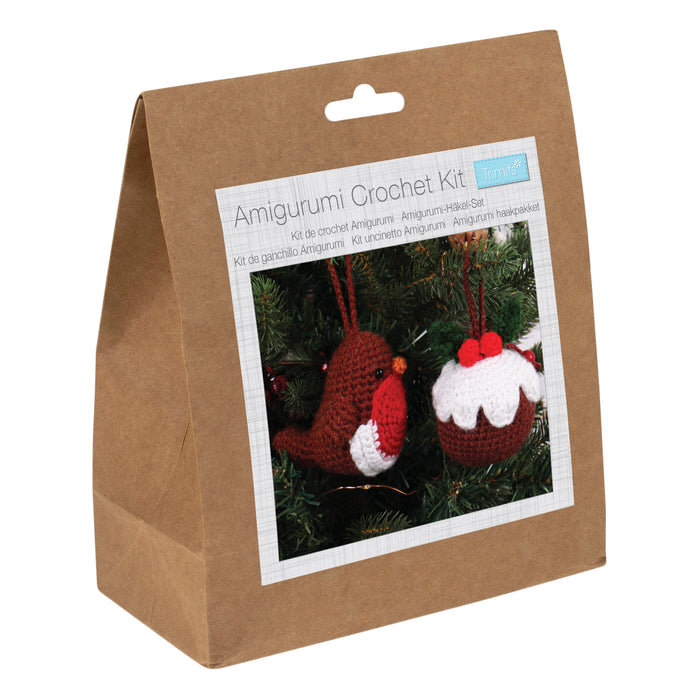 Trimits Amigurumi Crochet Kit Robin & Pudding TCRK023