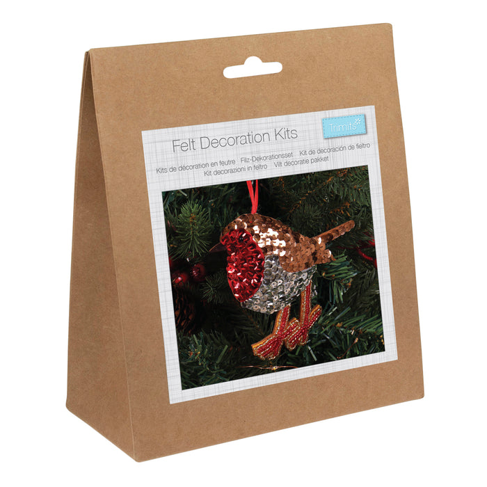 Trimits Felt Decoration Kit Sequin Robin GCK257
