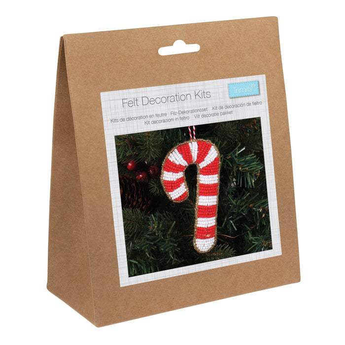 Trimits Felt Decoration Kit Sequin Candy Cane GCK258