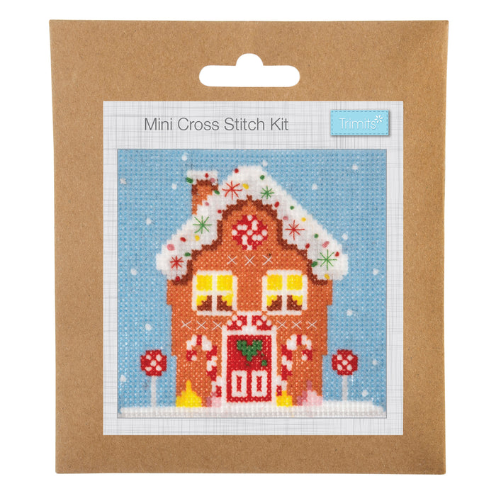 Trimits Mini Counted Cross Stitch Kit Gingerbread House GCS163