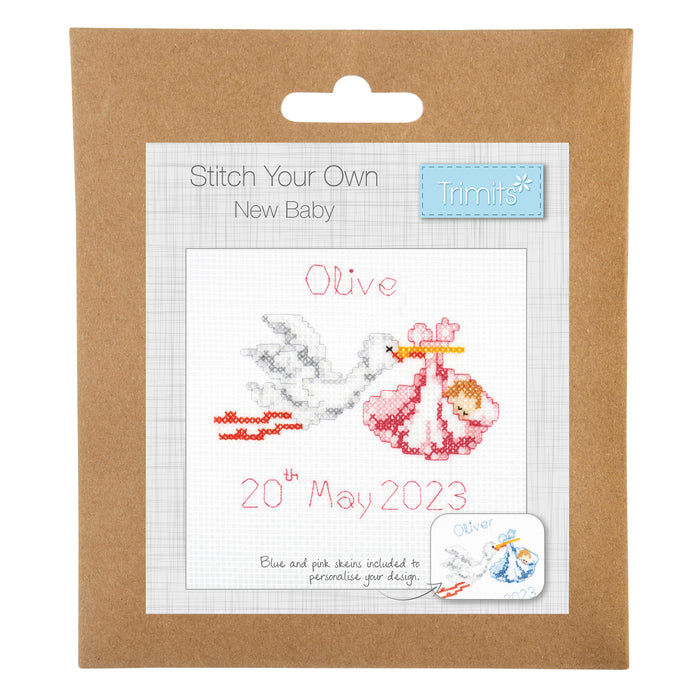 Trimits Mini Counted Cross Stitch Kit New Baby GCS127