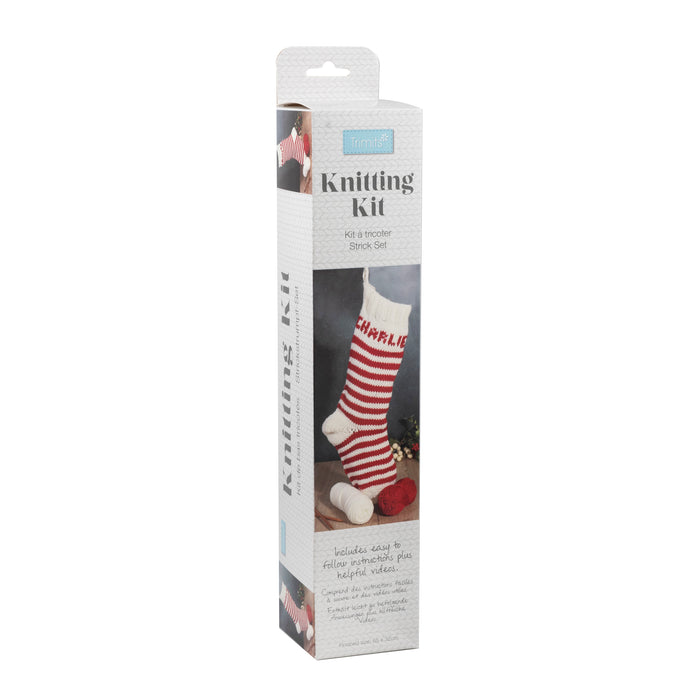 Trimits Knitting Kit Strick Set Christmas Stocking GCK253