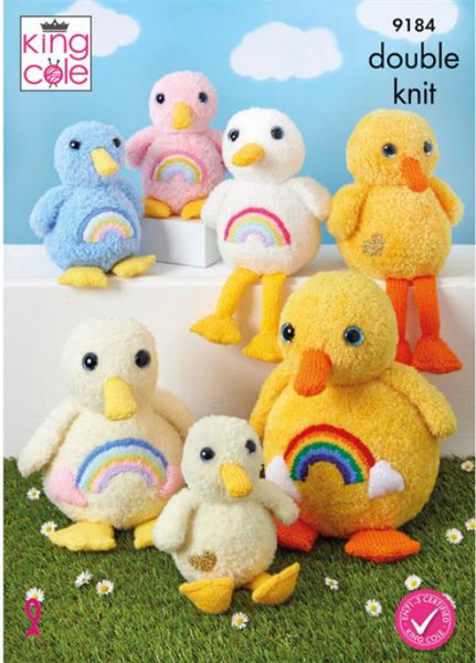 Knitting Pattern Cuddle Ducks King Cole Truffle & Big Value DK - 9184