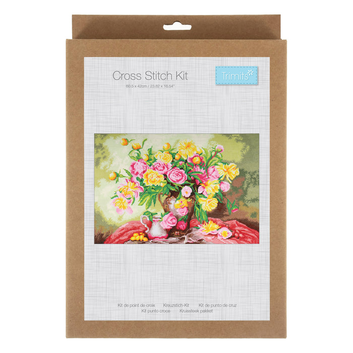 Trimits Cross Stitch Kit 68.5 x 50cm Roses GCS174