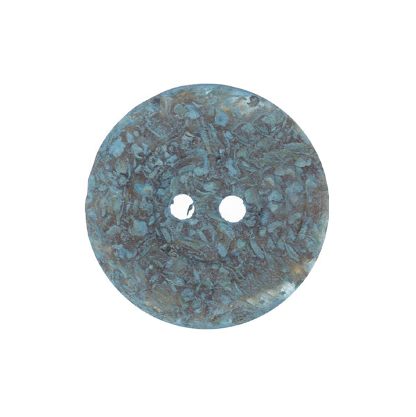 Trimits Buttons Eco-Conscious Recycled Corn Husk 2 Hole 15mm Bright Blue - G468815/16