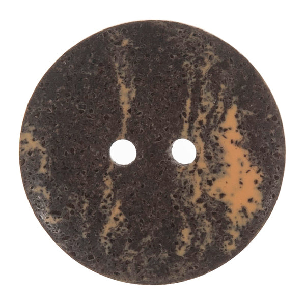 Trimits Buttons Eco-Conscious Recycled Coffee Grains 2 Hole 25mm Black & Amber - G468725