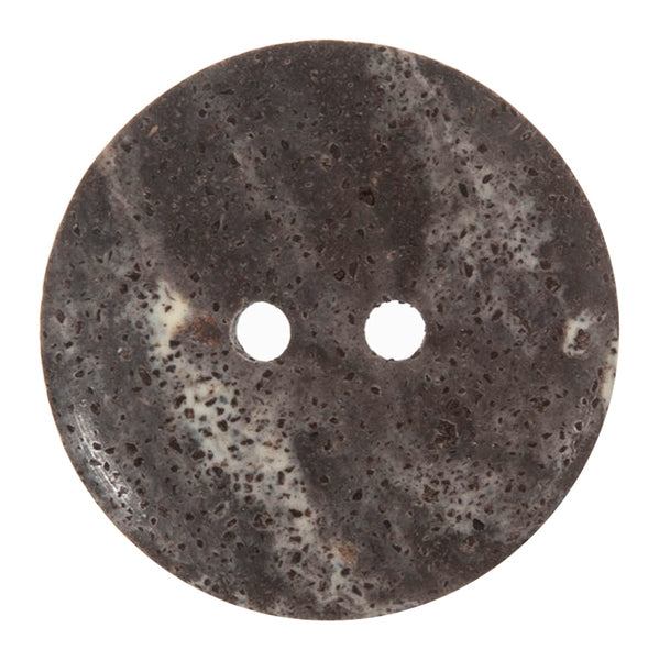 Trimits Buttons Eco-Conscious Recycled Coffee Grains 2 Hole 25mm Black & White - G468725/1