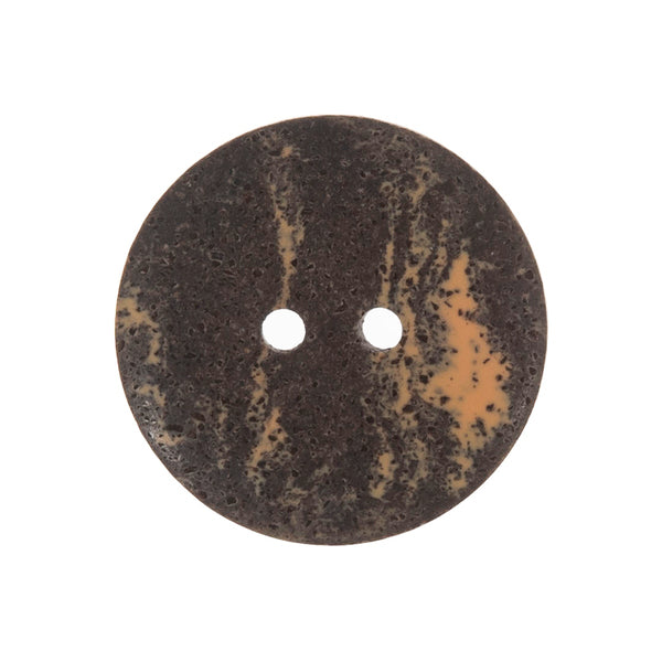 Trimits Buttons Eco-Conscious Recycled Coffee Grains 2 Hole 20mm Black & Amber - G468720/9