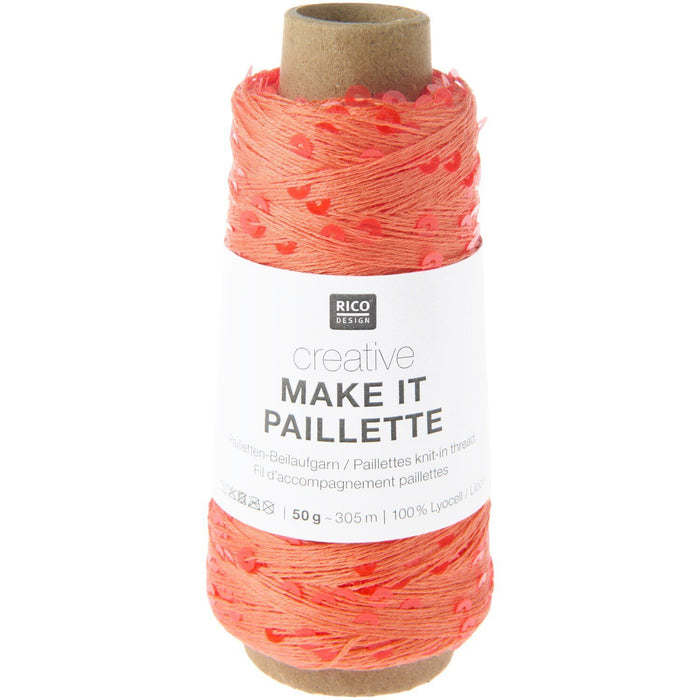 Rico Design Creative Make It Pailette Knit-In Thread - Various Shades