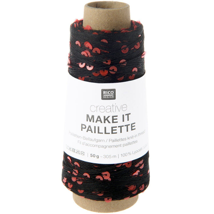 Rico Design Creative Make It Pailette Knit-In Thread - Various Shades