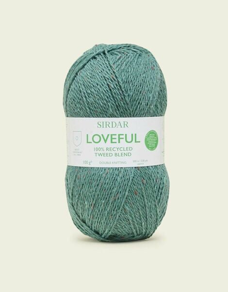 Sirdar Loveful 100% Recycled Tweed Blend DK Yarn 100g - All Shades