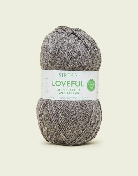 Sirdar Loveful 100% Recycled Tweed Blend DK Yarn 100g - All Shades