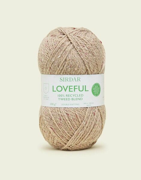 Sirdar Loveful 100% Recycled Tweed Blend DK Yarn 100g - All Shades