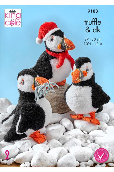 Knitting Pattern Puffins in King Cole Truffle 9183