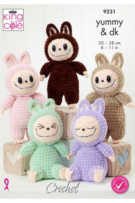 Crochet Pattern Monster Toys in King Cole Yummy & DK 9231