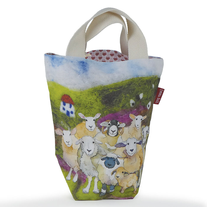 Emma Ball Small Bucket Bag Felted Sheep SBU02