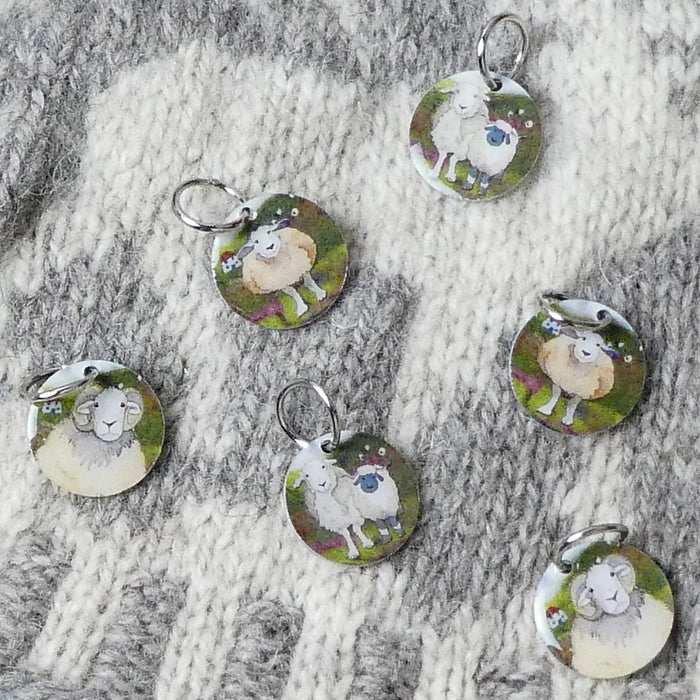 Emma Ball Felted Sheep Stitch Markers KN23