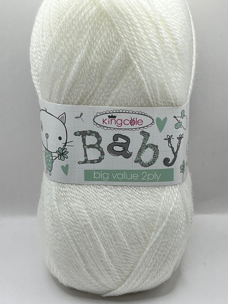 King Cole Big Value Baby 2 Ply - White 4315