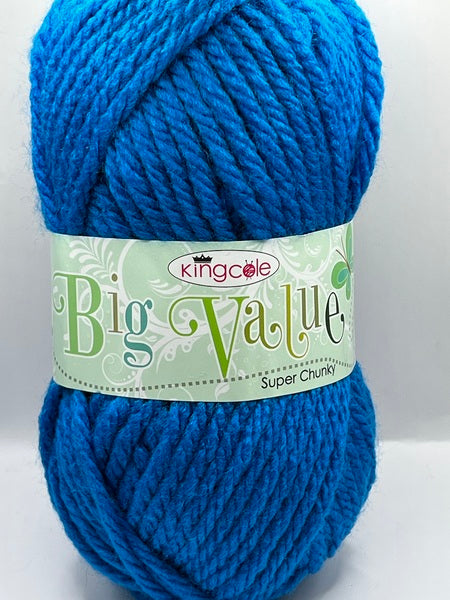King Cole Big Value Super Chunky Yarn 100g - Azure 1748